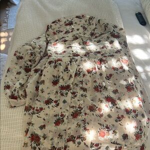 FP Movement by Free People Floral Midi Dress - Cream and Red